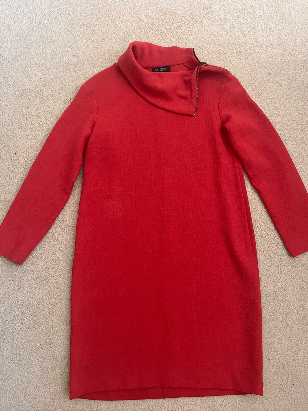 Antonelli Firenze Shift Dress Zippered at neck